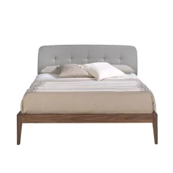 Lit tufté en tissu gris moderne pour chambre à coucher élégante>Angel Cerda Best