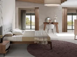 Lit tufté en tissu gris moderne pour chambre à coucher élégante><noscript><img width=