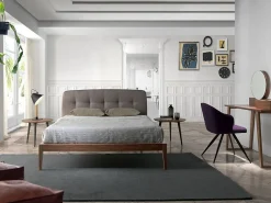 Lit tufté en tissu gris moderne pour chambre à coucher élégante><noscript><img width=