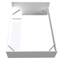 Lit TWIST 160x200 + 1 chevet + 1 tiroir / Blanc><noscript><img width=