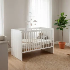 Monmobilierdesign Lit évolutif Bébé Convertible En Lit Enfant Blanc 140x70* Lit Coffre