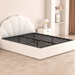 Lit 160x200 avec Sommier, 36 cm Sommier Plateforme Métallique, Cadre de Lit 160 x 200cm pour Rangement sous Le lit><noscript><img width=