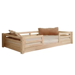 Lit 90x190 barrières et sommier inclus pieds 1 cm Mylena Bois>Petits-Meubles Best
