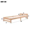 ProximaX Lit 90x200 cm avec sommier à lattes, Lit solide et naturel en bois massif, confortable et durable, couleur bois naturel* Lit Simple