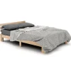 Lit 140x200 cm en pin massif avec rangement sous le lit 18 cm et tête de lit, sommier à lattes>Redom Sale