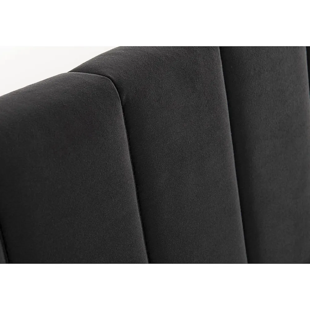 Lit 160x200 cm en velours noir - CAMBRIDGE>Concept Usine Hot