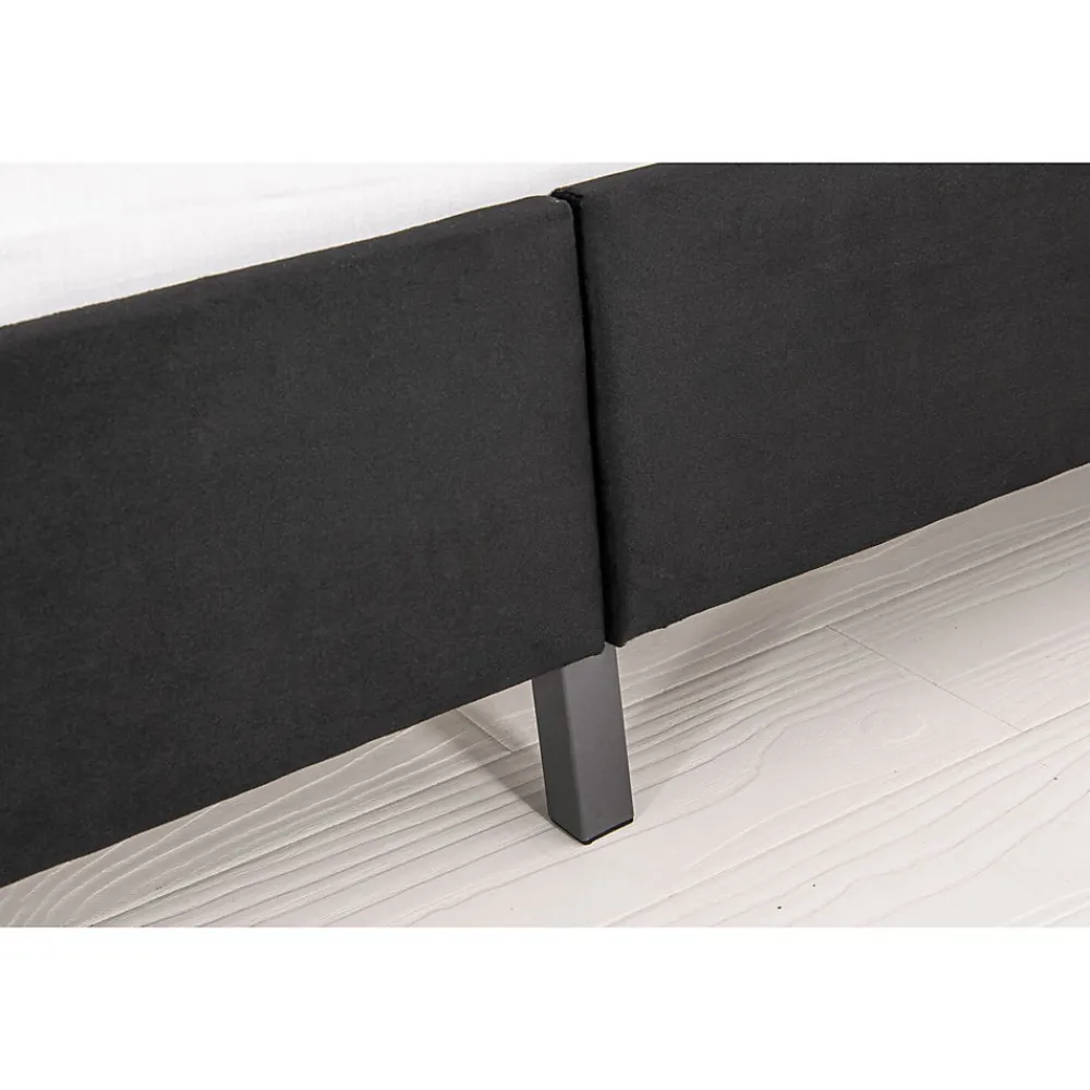 Lit 160x200 cm en velours noir - CAMBRIDGE>Concept Usine Hot