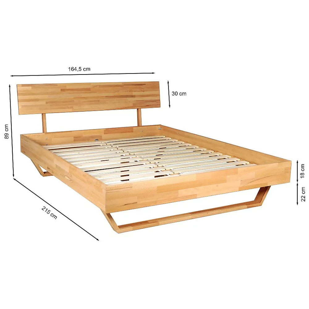 Lit 160x200 cm TAO + Sommier / Hêtre massif huilé>Weber Industries Outlet