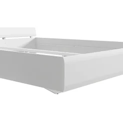 Petits-Meubles Lit 160x200 Darrel Blanc laque et Bois* Lit Double