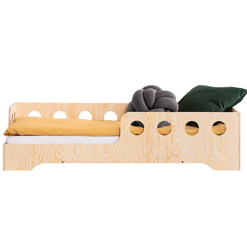 Petits-Meubles Lit 90x190 entree gauche sommier inclus Sacha Bois*Enfant Lit Enfant