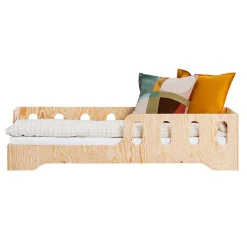 Lit 90x200 entree gauche sommier inclus Estelle Bois>Petits-Meubles Outlet