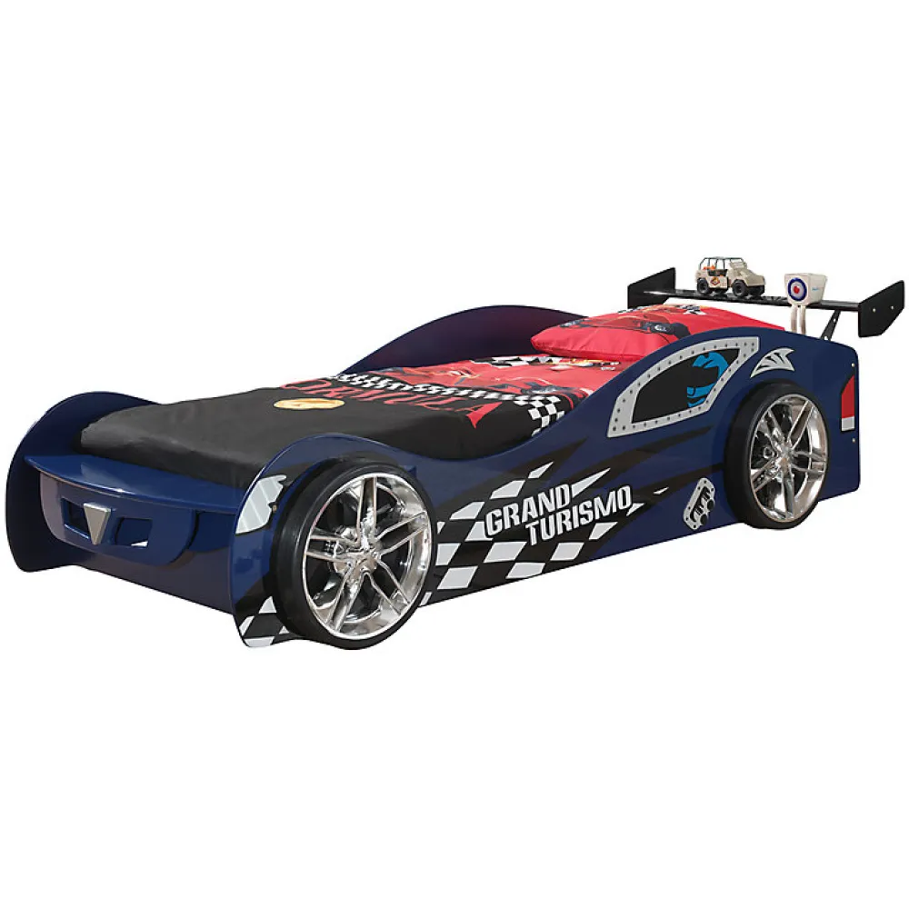 Lit 90x200 Grand Turismo Sommier inclus Vipack Car beds - Bleu>Petits-Meubles Best