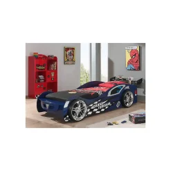 Lit 90x200 Grand Turismo Sommier inclus Vipack Car beds - Bleu><noscript><img width=