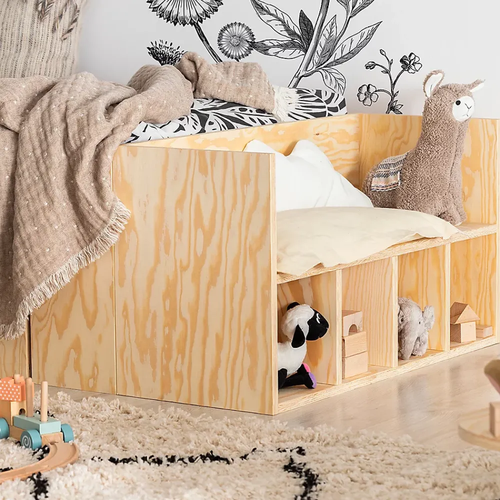 Petits-Meubles Lit 90x190 sommier et tiroir inclus Tristan Bois*Enfant Lit Enfant