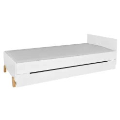 Lit 90x200 sommier et tiroir inclus Novelies Zara Blanc>Petits-Meubles Discount