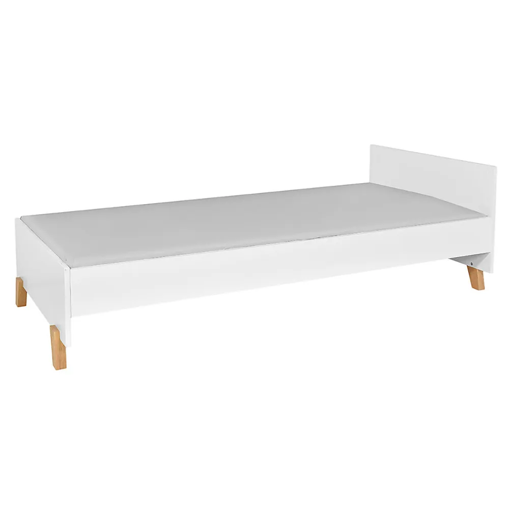 Lit 90x200 sommier et tiroir inclus Novelies Zara Blanc>Petits-Meubles Discount