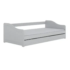 Petits-Meubles Lit 90x200 sommier et tiroir inclus Kocot Kids Allison Blanc* Lit Gigogne