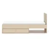 Lit 90x200 sommier et tiroir inclus Alycia Beige>Petits-Meubles Clearance
