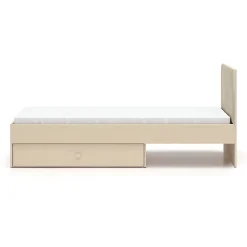 Lit 90x200 sommier et tiroir inclus Alycia Beige>Petits-Meubles Clearance
