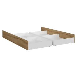Lit 180x200 sommier et tiroirs inclus Hella Bois><noscript><img width=