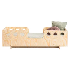Lit 90x200 sommier inclus Anaïs Bois>Petits-Meubles Discount