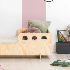 Lit 90x200 sommier inclus Anaïs Bois><noscript><img width=