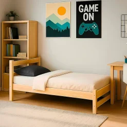 Lit 90x200 sommier inclus Kocot Kids Axel Bois><noscript><img width=