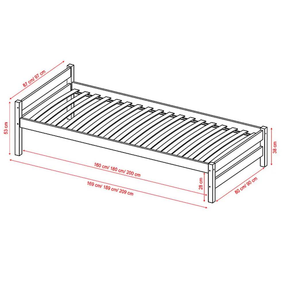 Lit 90x200 sommier inclus Kocot Kids Axel Bois>Petits-Meubles New