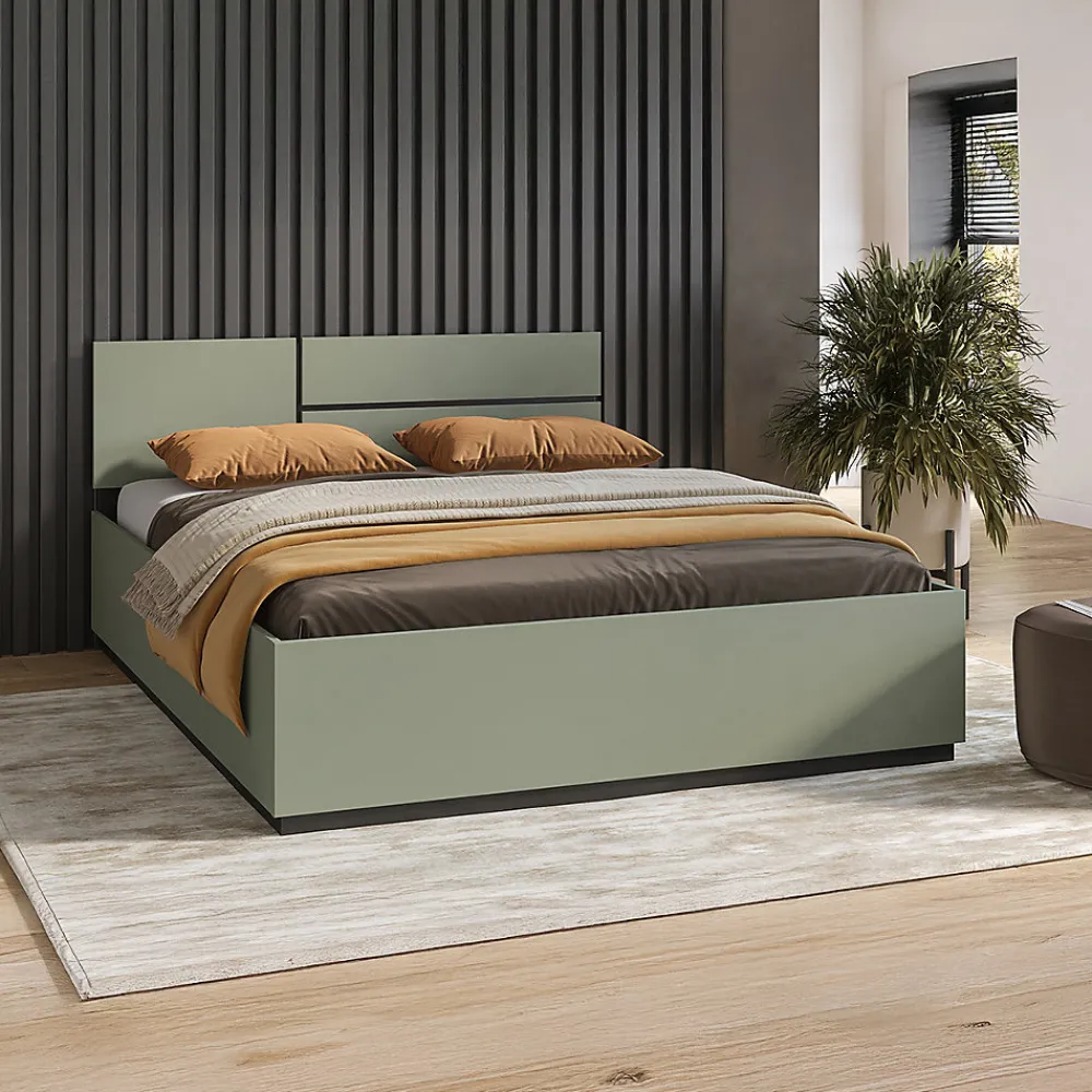 Lit 160x200 sommier inclus Lilia Vert>Petits-Meubles Discount