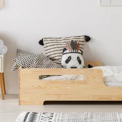 Lit 90x190 sommier inclus Lilian Bois><noscript><img width=