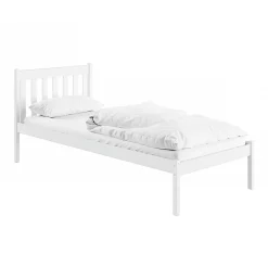 Lit 90x200 sommier inclus Marthe Blanc>Petits-Meubles Online