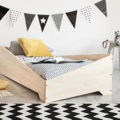 Lit 90x190 sommier inclus Solène Bois><noscript><img width=