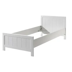 Lit 90x200 Sommier inclus Vipack Erik - Blanc>Petits-Meubles Online