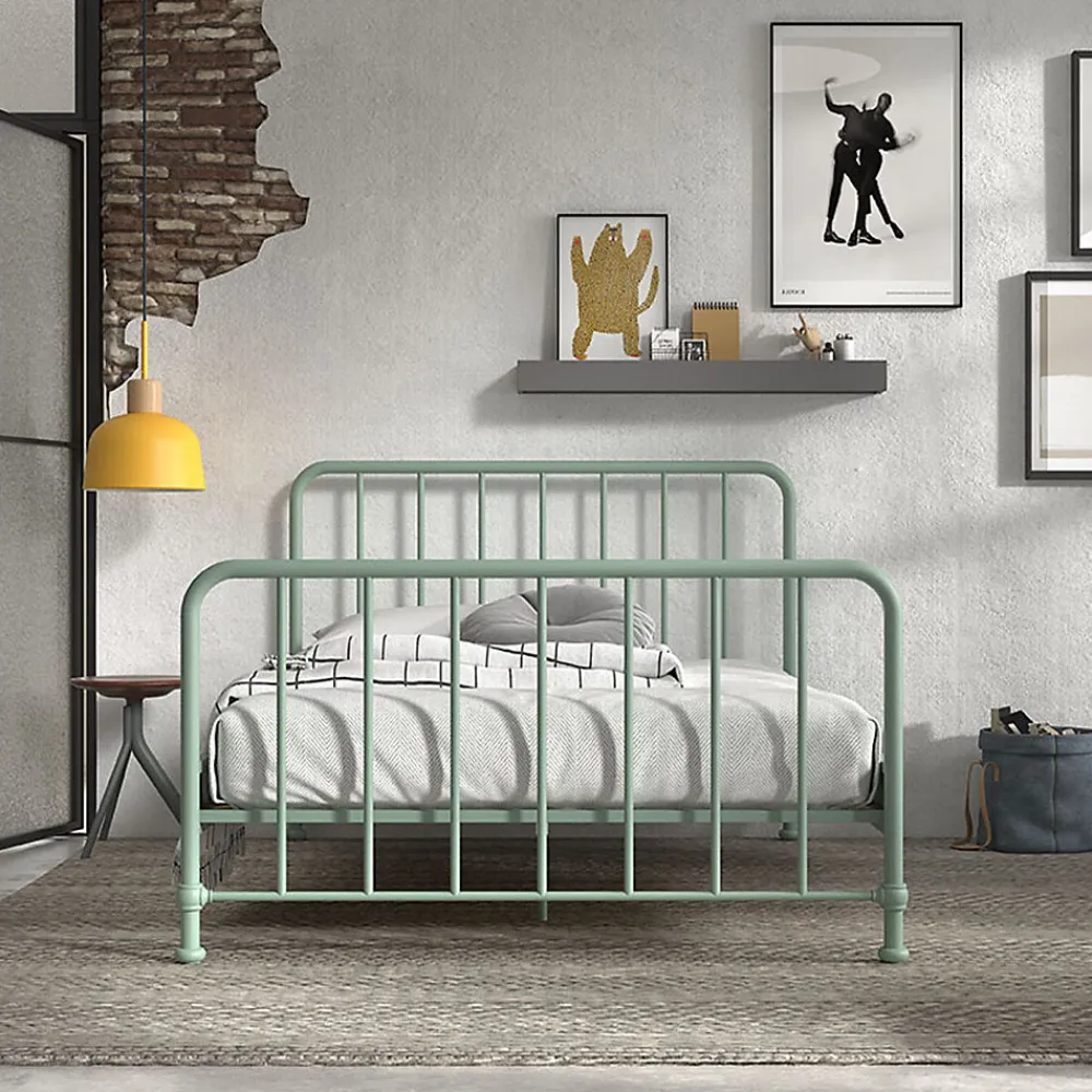 Lit 140x200 sommier inclus Vipack Bronxx Vert olive mat>Petits-Meubles Hot