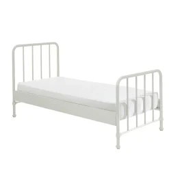 Petits-Meubles Lit 90x200 sommier inclus Vipack Bronxx Blanc mat*Enfant Lit Enfant