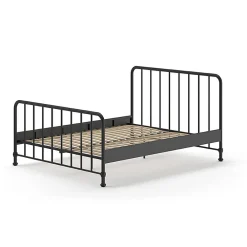 Lit 160x200 sommier inclus Vipack Bronxx Noir mat>Petits-Meubles New