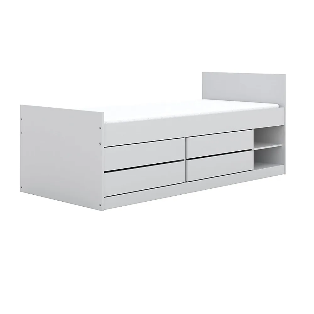 Lit 90x200 sommier matelas et tiroirs inclus Kocot Kids Leon Blanc>Petits-Meubles Hot