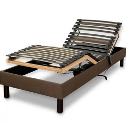 Essenzia Zen Literie électrique Ensemble DETENTE marron - Classic ressorts 2x80x200 Ressorts* Ensemble Sommier Et Matelas