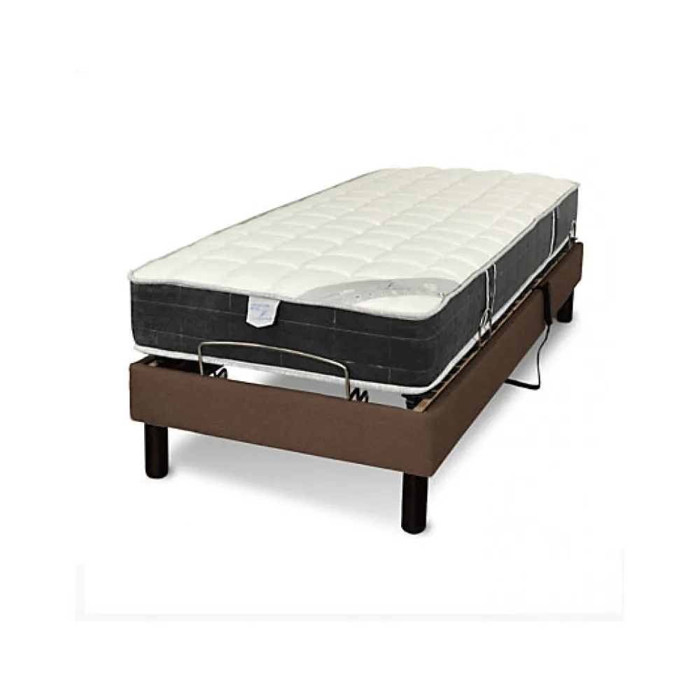 Essenzia Zen Literie électrique Ensemble DETENTE marron - Classic ressorts 2x80x200 Ressorts* Ensemble Sommier Et Matelas