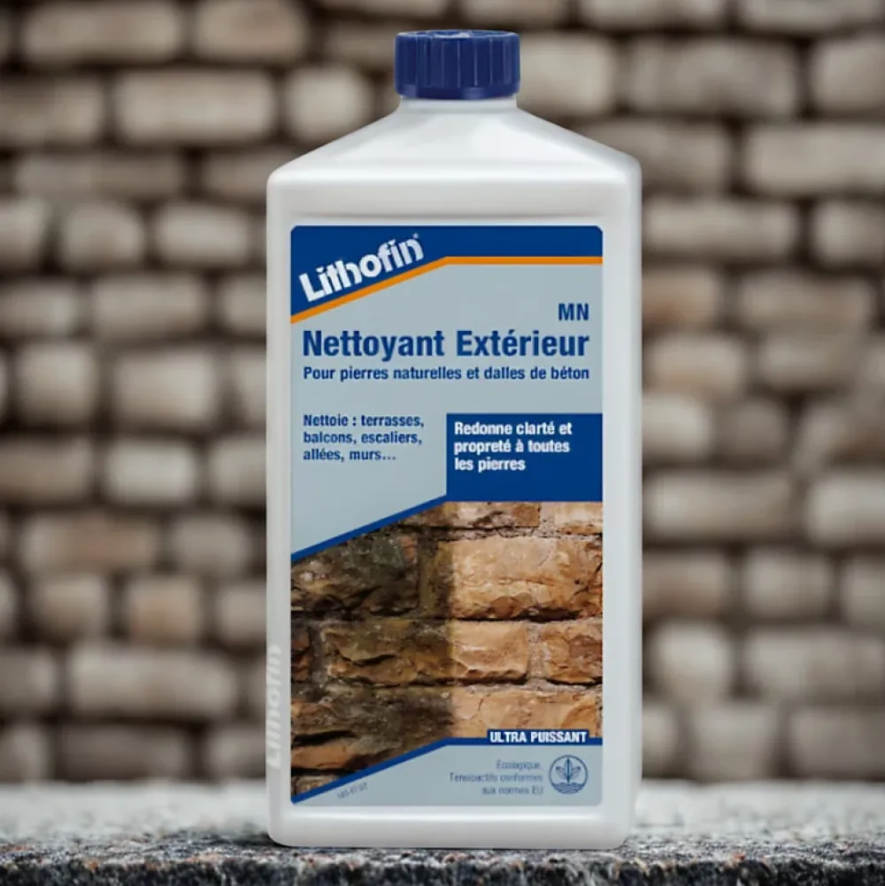 Lithofin MN Nettoyant exterieur - Nettoyant Pour Pierre Naturelle 1L* Nettoyant Et Entretien Pour Sol