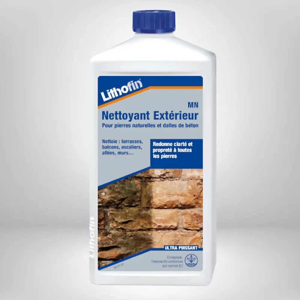 Lithofin MN Nettoyant exterieur - Nettoyant Pour Pierre Naturelle 1L* Nettoyant Et Entretien Pour Sol