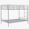 Lits superposés - 2 x 120 x 190 cm - Argent - DUOTIS>Vente-unique Online