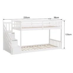 Happy Garden Lits superposés pour enfants 190x90cm blanc CELESTINE -*Enfant Lit Enfant