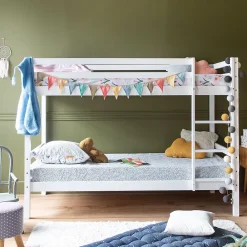 Happy Garden Lits superposés pour enfants 190x90cm blanc AMBRE -*Enfant Lit Enfant