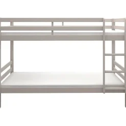 Lits superposés séparables enfant - 2x90x200 cm - Pin massif gris clair - Sommier inclus - ANDO><noscript><img width=