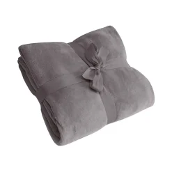 L-Merch - Couverture motif/style uni MICROFLUSH Grey (Taille unique)>