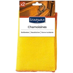 Lot 2 chamoisines mobilier intérieur Starwax 50 x 40 cm jaune> Hot
