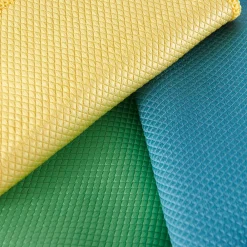 GoodHome Lot 5 chiffons de nettoyage écaille de poisson jaune, vert et bleu L.16 x l.16cm* Chiffon