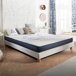 Lot 2 Matelas 70x190 à mémoire de forme - Épaisseur 15 cm - Blue Latex - 7 zones de confort - Hypoallergénique - Perfect Dream>Naturalex Clearance