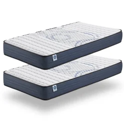Naturalex Lot 2 Matelas 90x190 à mémoire de forme - Épaisseur 15 cm - Blue Latex - 7 zones de confort - Hypoallergénique - Perfect Dream* Matelas